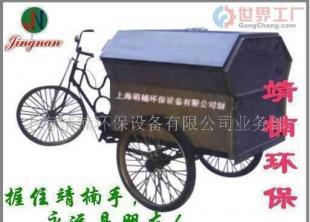 上海環衛垃圾車與道路清掃三輪人力不銹鋼垃圾車詳解